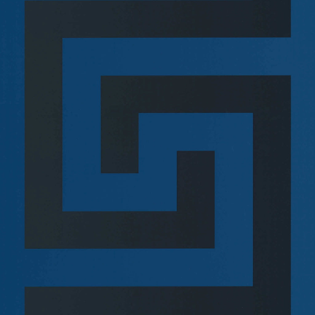 Barocco Linen Navy Blue Wallcovering | Versace - Room Setting 5