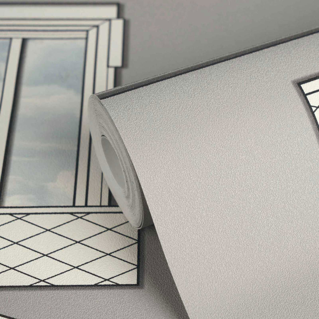 Palazzo No 12 Grey Taupe Wallcovering | Versace - Room Setting 3