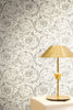 Barocco Grey Cream Wallcovering | Versace - Room Setting 1