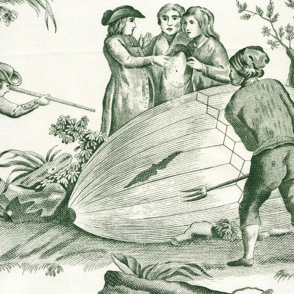 Ballon de Gonesse Toile, Vert Wallcoverings | Charles Burger