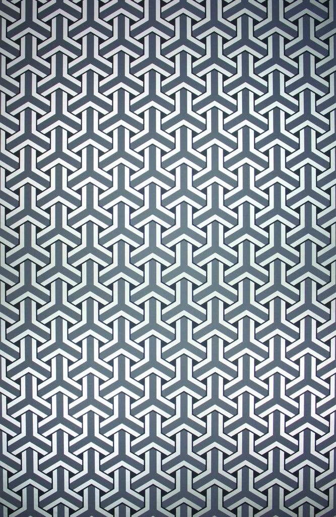 Trifid Chinese Key Blue Wallpaper | Osborne & Little Europe