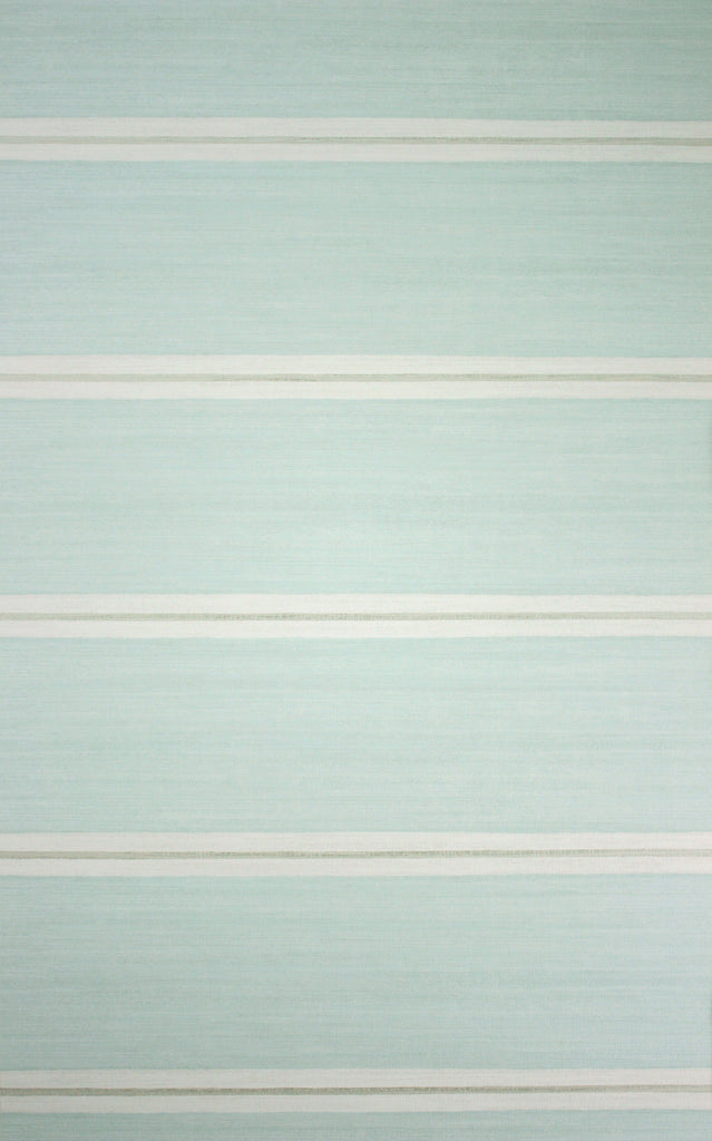 Shaftesbury Horizontal Stripe Blue Wallpaper | Osborne & Little Europe
