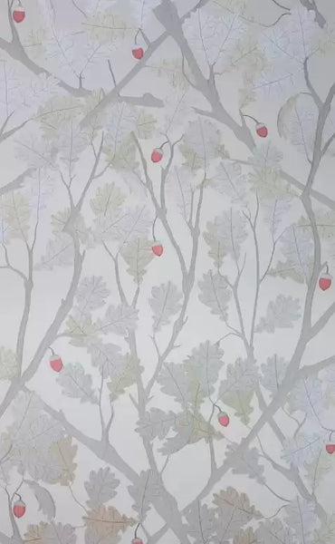 Feuille de Chene Oak Leaves  Wallpaper | Osborne & Little Europe