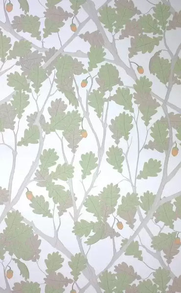 Feuille de Chene Oak Leaves  Wallpaper | Osborne & Little Europe