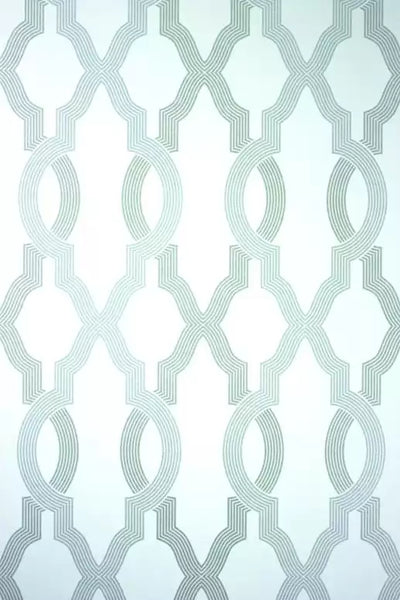 Cannetille Glitter Lattice Celadon Wallpaper | Osborne & Little Europe