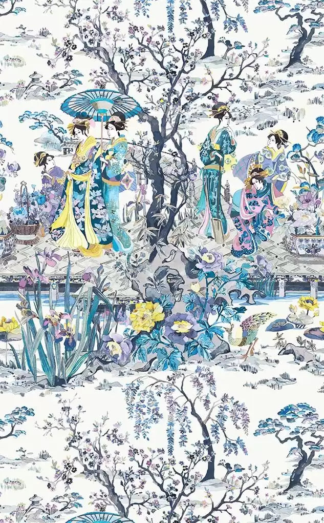 Japanese Garden Toile  Wallpaper | Osborne & Little Europe