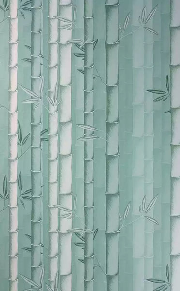 Bamboo Stalks Aqua Wallpaper | Osborne & Little Europe