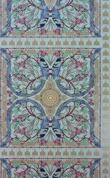 Lyrebird Tile Moroccan  Wallpaper | Osborne & Little Europe