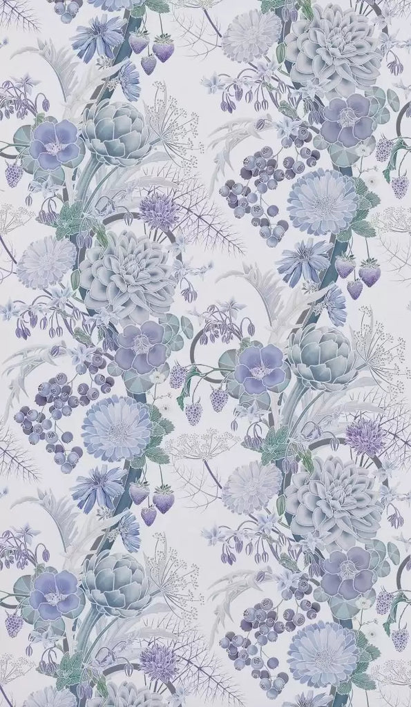 Carlotta Floral Purple Wallpaper | Osborne & Little Europe