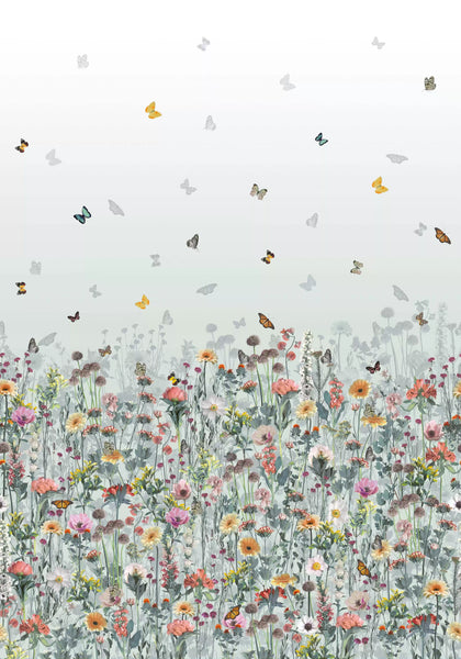 Deya Meadow Butterfly Panel  Wallpaper | Osborne & Little Europe