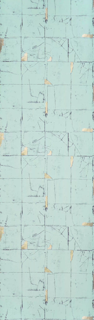 Faenza Crackle  Tile Green Wallpaper | Osborne & Little Europe