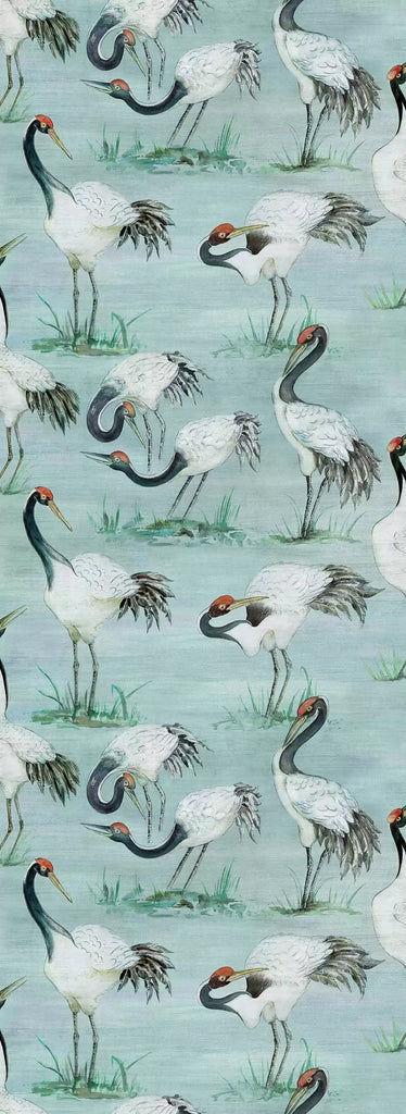 Cranes Blue Wallpaper | Osborne & Little Europe