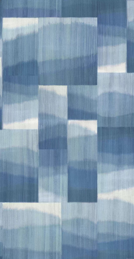Kirigami Block Geometric Blue Wallpaper | Osborne & Little Europe