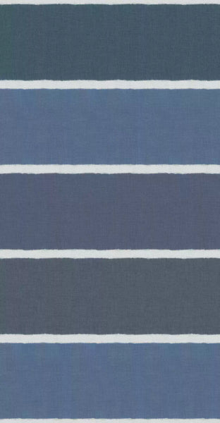 Kanoko Stripe Panel Blue Wallpaper | Osborne & Little Europe