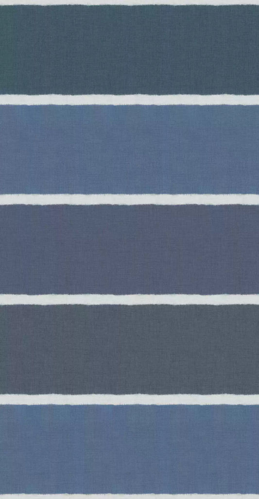 Kanoko Stripe Panel Blue Wallpaper | Osborne & Little Europe