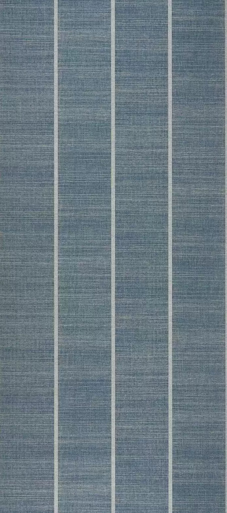 Shoji Vinyl Stripe Blue Wallpaper | Osborne & Little Europe