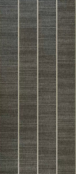 Shoji Vinyl Stripe Charcoal Wallpaper | Osborne & Little Europe