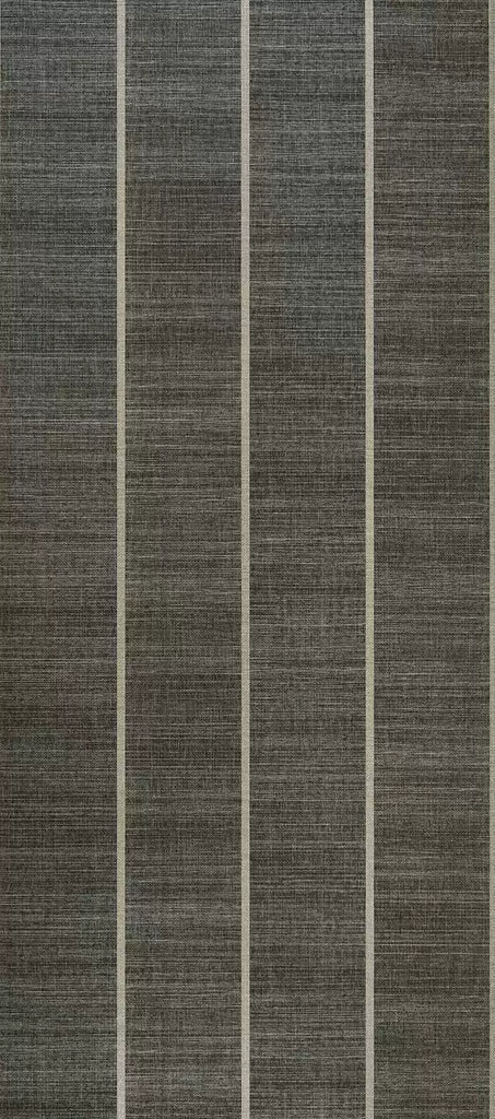 Shoji Vinyl Stripe Charcoal Wallpaper | Osborne & Little Europe