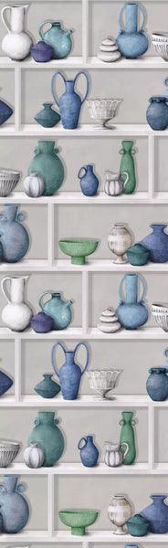 Raku Vases Blue Wallpaper | Osborne & Little Europe