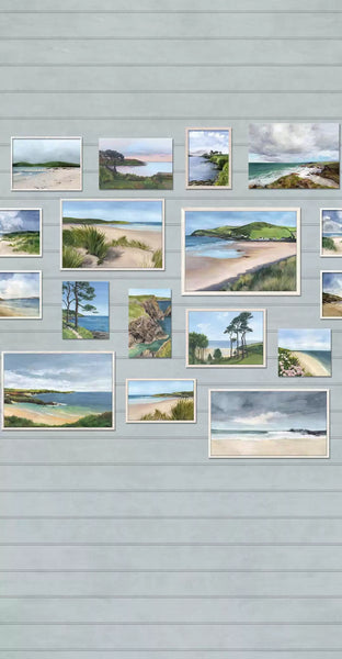 Seascape Paintings Panel  Wallpaper | Osborne & Little Europe