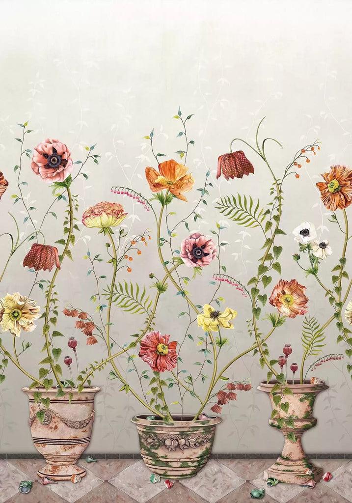 Lamorran Blooms Panel  Wallpaper | Osborne & Little Europe