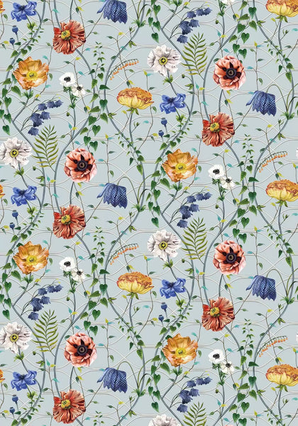 Lamorran Trail Floral Blooms  Wallpaper | Osborne & Little Europe