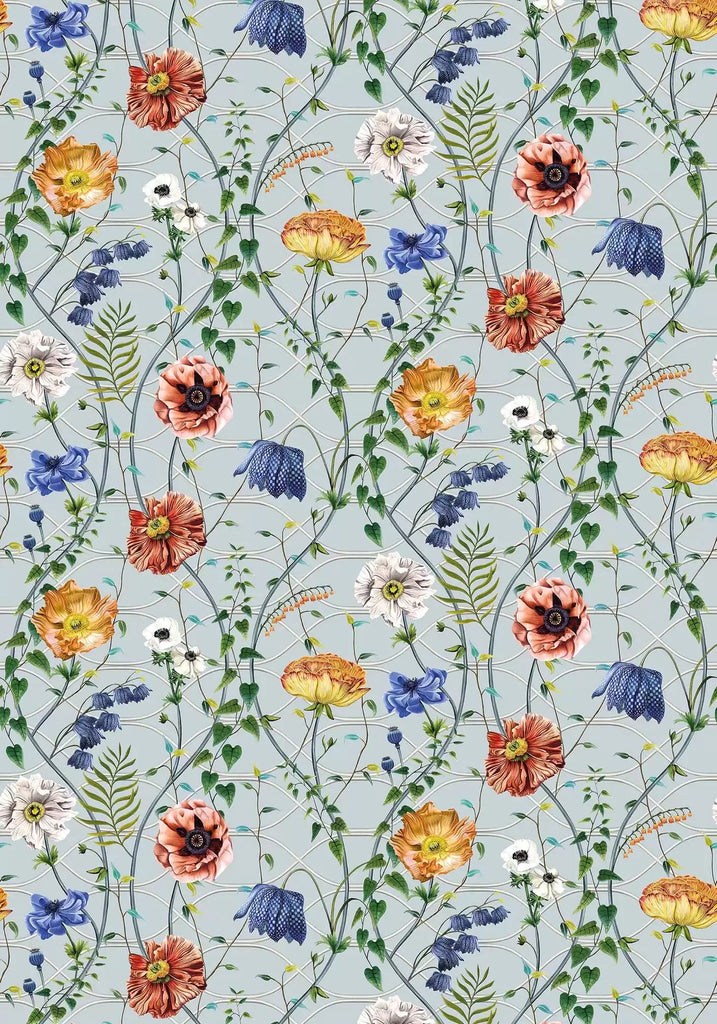Lamorran Trail Floral Blooms  Wallpaper | Osborne & Little Europe