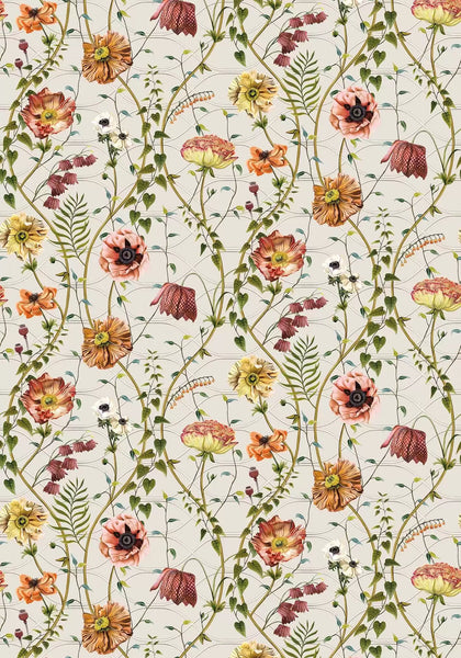 Lamorran Trail Floral Blooms  Wallpaper | Osborne & Little Europe