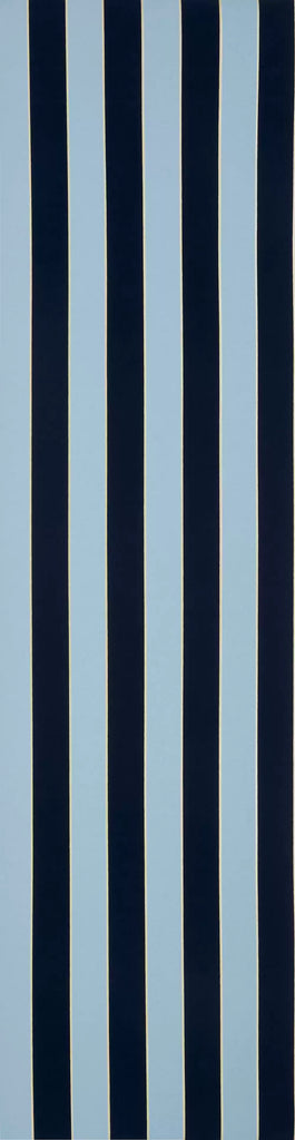 Regency Flock Velvet Stripe Blue Wallpaper | Osborne & Little Europe