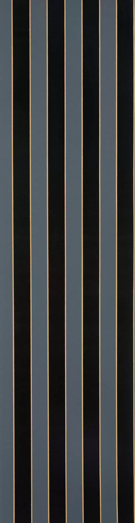 Regency Flock Velvet Stripe Black Wallpaper | Osborne & Little Europe