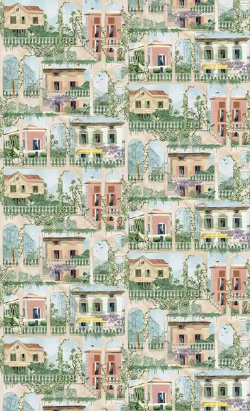 Villa Como Green Wallpaper | Osborne & Little Europe