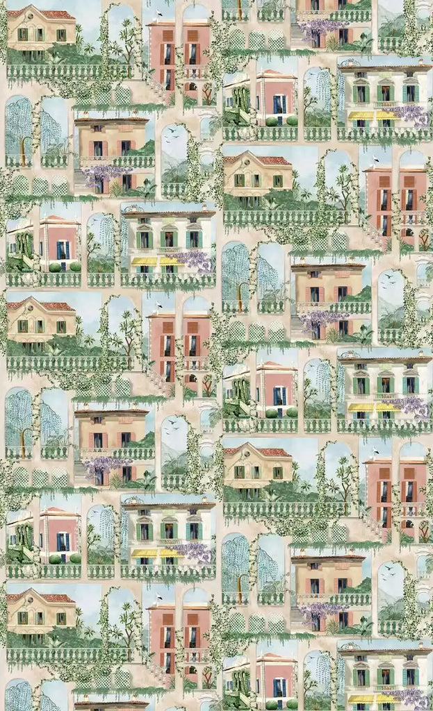 Villa Como Green Wallpaper | Osborne & Little Europe