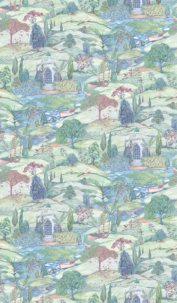 Lodhi Aqua Wallpaper | Osborne & Little Europe