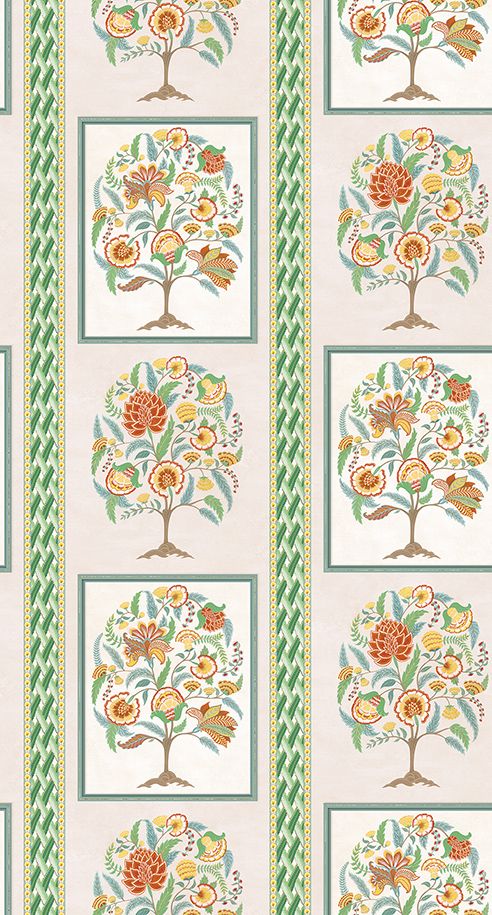 Taniska Tree of Life Green Wallpaper | Osborne & Little Europe