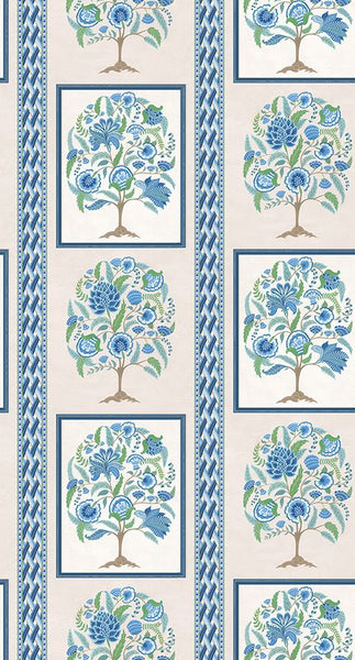 Taniska Tree of Life Blue Wallpaper | Osborne & Little Europe