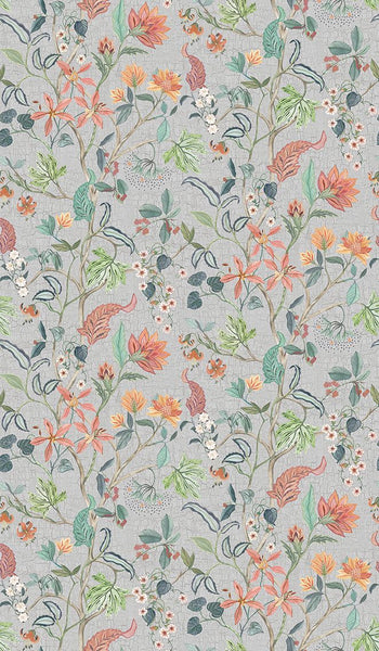 Chellah Indian Mughal Metallic Silver Wallpaper | Osborne & Little Europe