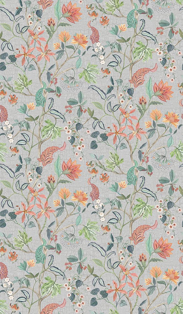 Chellah Indian Mughal Metallic Silver Wallpaper | Osborne & Little Europe