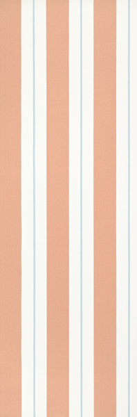 Bramante Broad Stripe Orange Wallpaper | Osborne & Little Europe