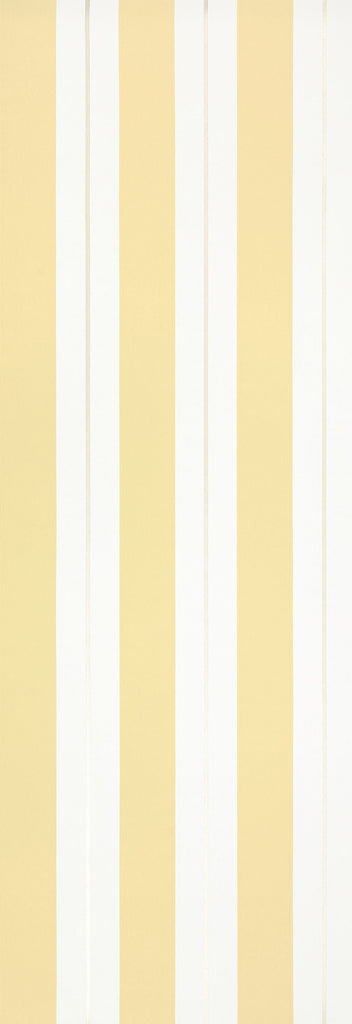 Bramante Broad Stripe Yellow Wallpaper | Osborne & Little Europe