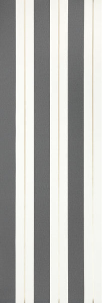 Bramante Broad Stripe Charcoal Wallpaper | Osborne & Little Europe