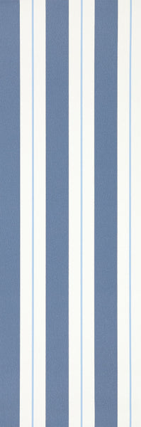 Bramante Broad Stripe Blue Wallpaper | Osborne & Little Europe