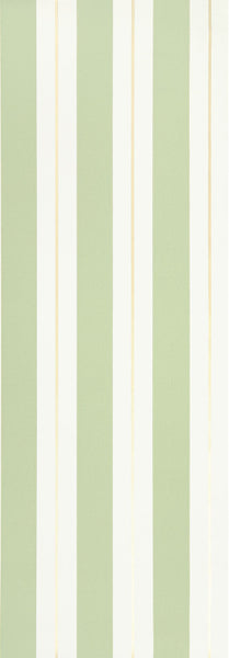 Bramante Broad Stripe Green Wallpaper | Osborne & Little Europe