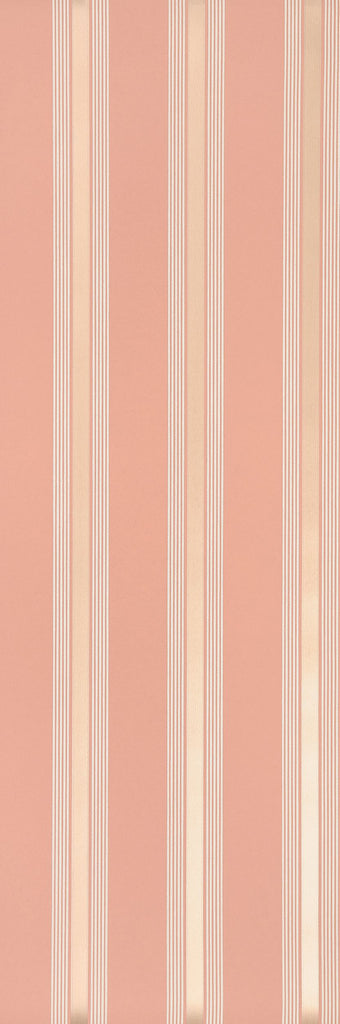 Manetti Metallic Stripe Terracotta Wallpaper | Osborne & Little Europe