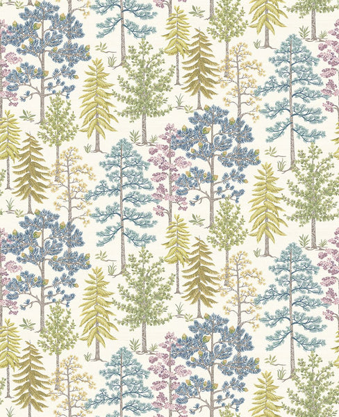 Vana Tree Aqua Heather Wallpaper | Osborne & Little Europe