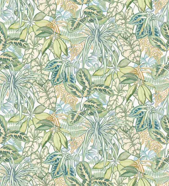 Hothouse Leaf Leaf Green Wallpaper | Osborne & Little Europe