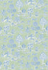 Karuna Toile Pastel Apple Denim Wallpaper | Osborne & Little Europe