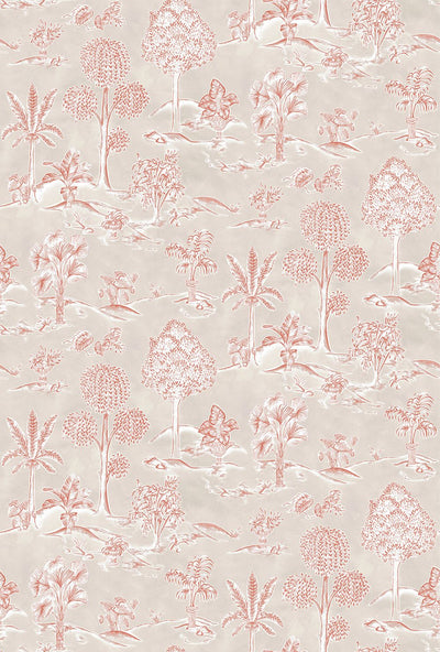 Karuna Toile Pastel Taupe Terracotta | Osborne & Little Europe