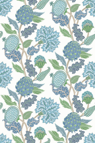 Cynara Fruit Blue Wallpaper | Osborne & Little Europe