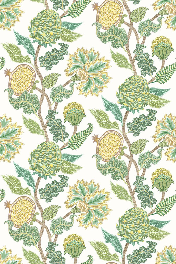 Cynara Fruit Green Wallpaper | Osborne & Little Europe