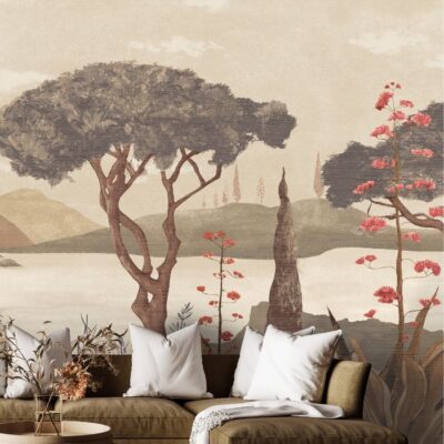 Le Toucan Amber Glow Orange Wallcovering | Architectural Wallcoverings